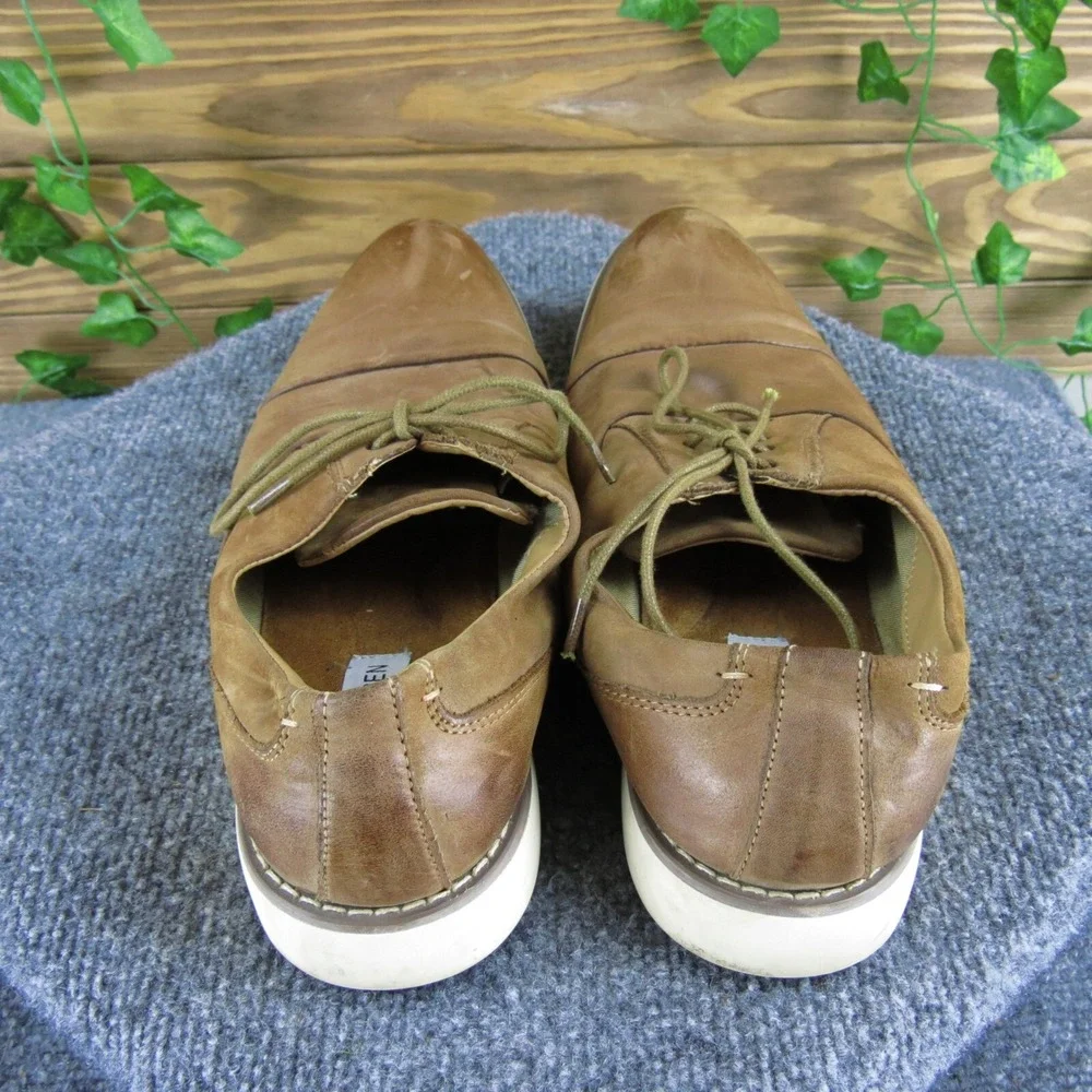 Steve Madden Unvail Men Leather Oxford Dress Shoes Casual Lace‎ Up Brown Size 9